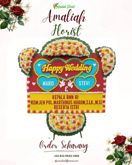 Papan Bunga Pernikahan Indralaya